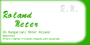 roland meter business card